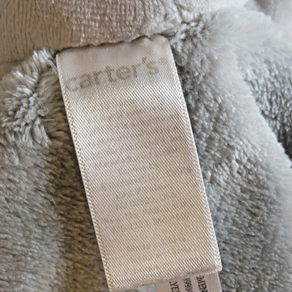Carters Gray Elephant Lovey Satin Plush 2016 Security Blanket Baby Stuffie